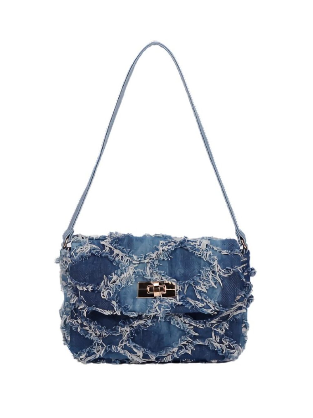 Small Denim Tie-Dye Shoulder Bag for Women